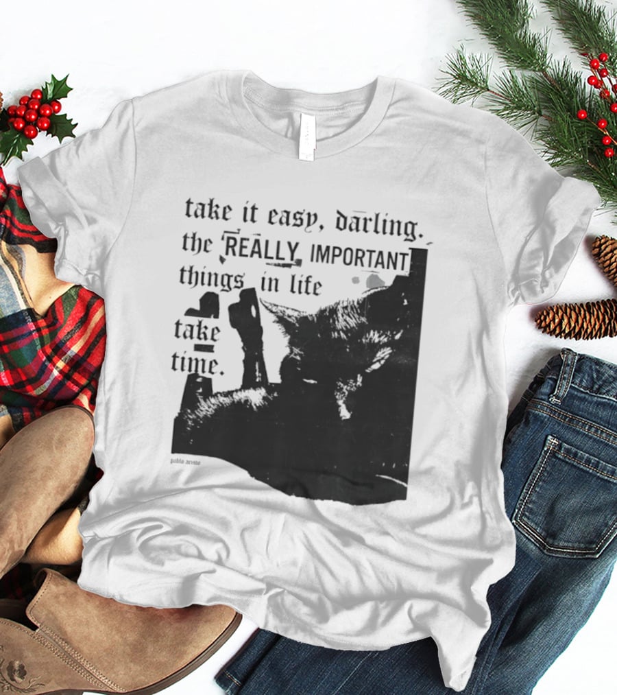 Take It Easy Darling The Really Important Things In Life Take Time T-Shirt
