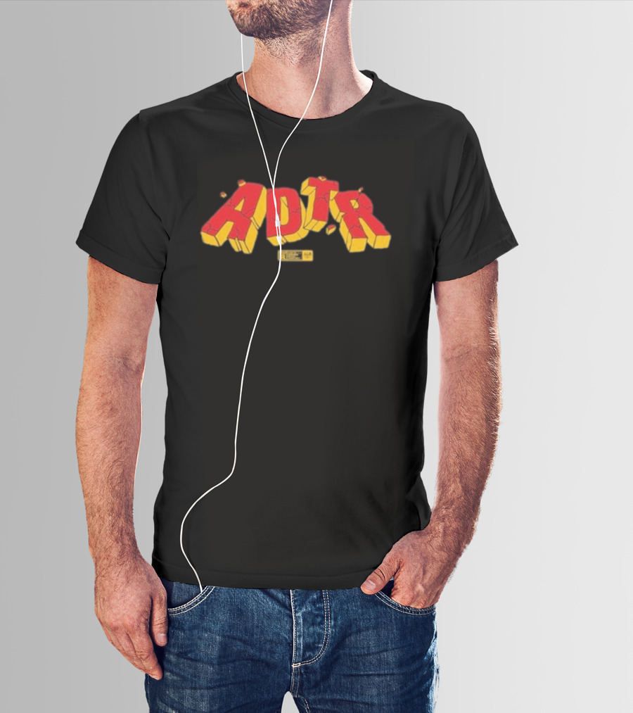 ADTR 2025 Comic Style Logo Vintage R Yellow And Red Block Letters T-Shirt