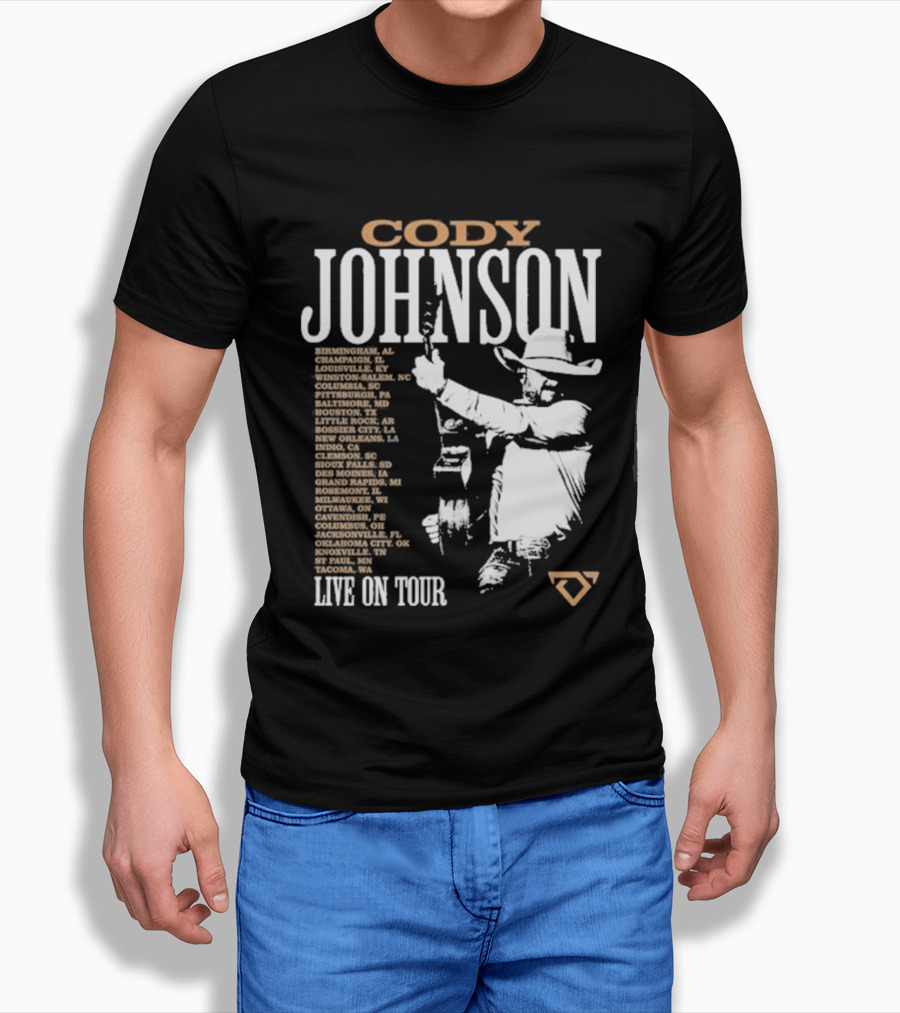 Cody Johnson 2026 Tour Live On Tour Dates And Cities With Cowboy T-Shirt