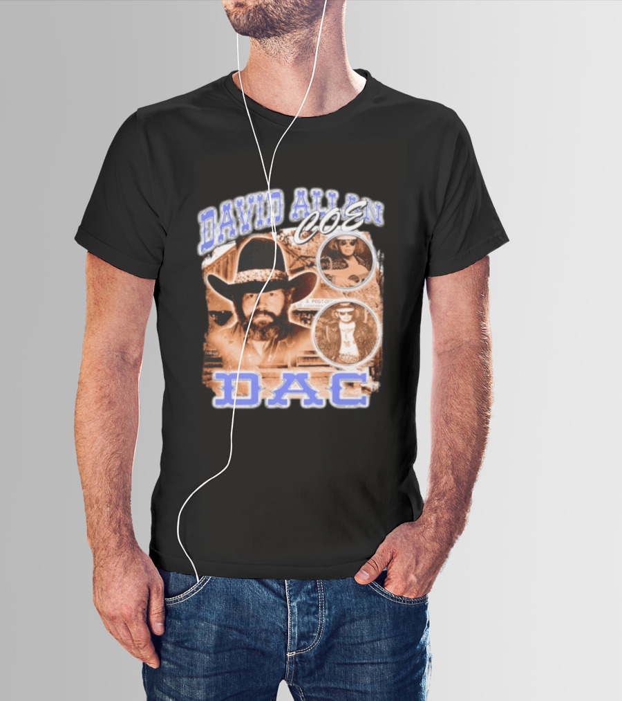 David Allan Coe DAC Cowboy Hat Sunglasses Collage T-Shirt