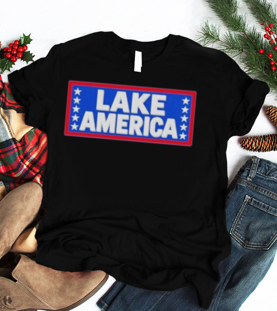 Lake America Patriotic Stars Political T-Shirt