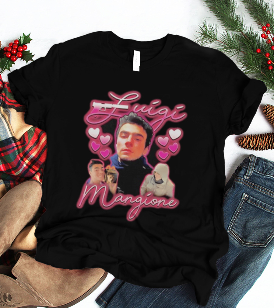 Luigi Mangione Hearts And Gun T-Shirt