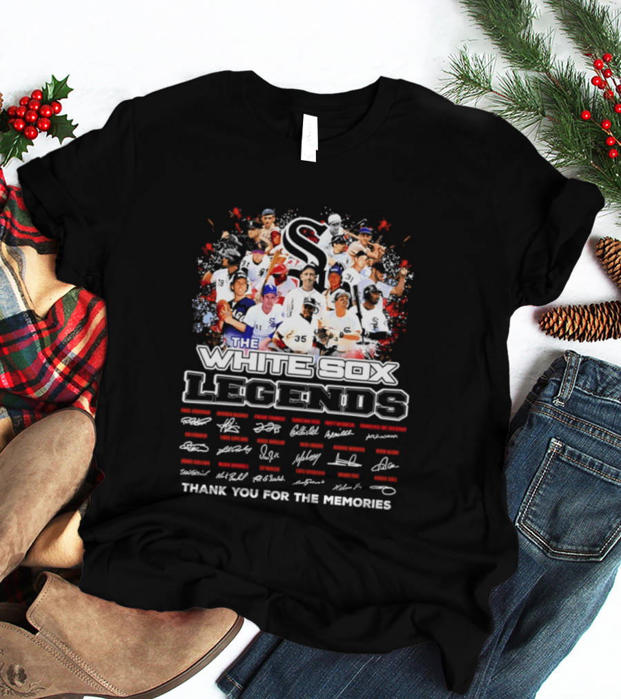 The Chicago White Sox Legends Thank You For The Memories Signatures T-Shirt
