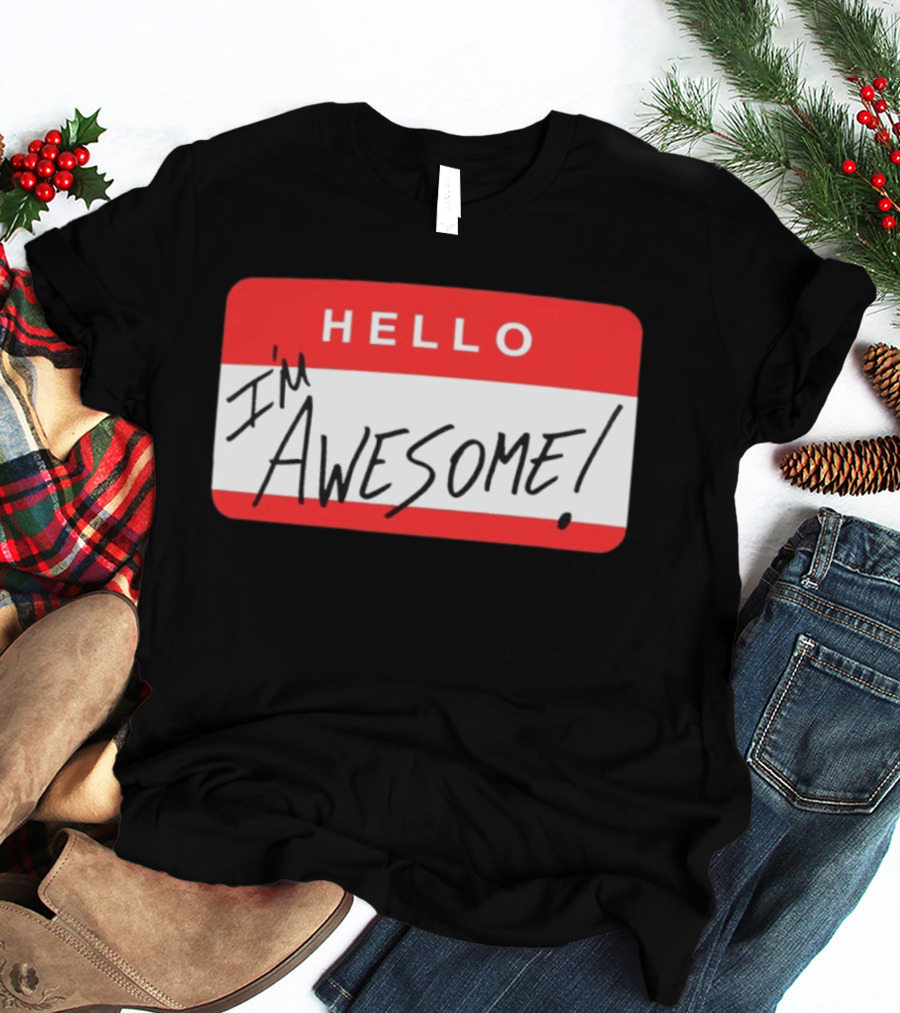 The Miz WWE Hello I'm Awesome Badge Стicker T-Shirt