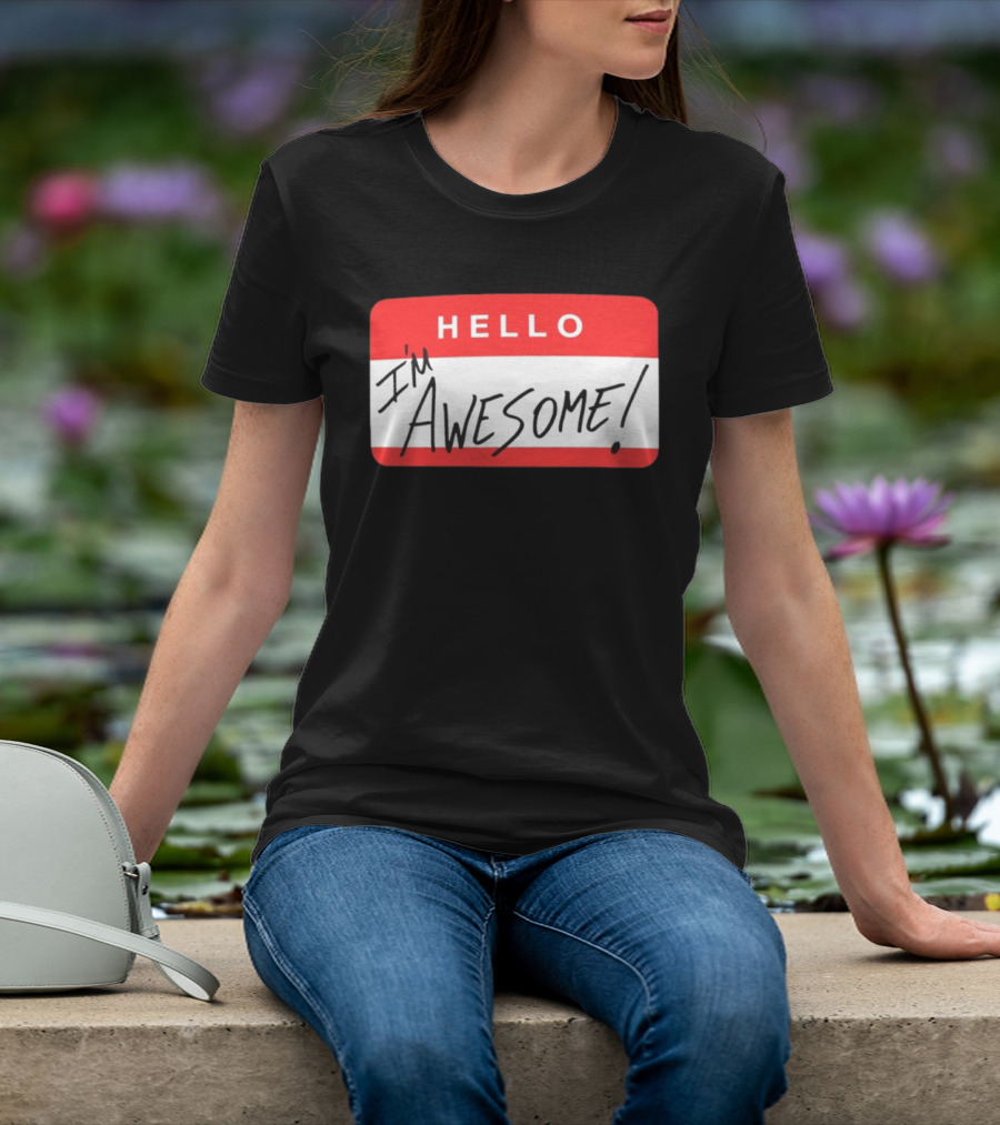 The Miz WWE Hello I'm Awesome Badge Стicker T-Shirt