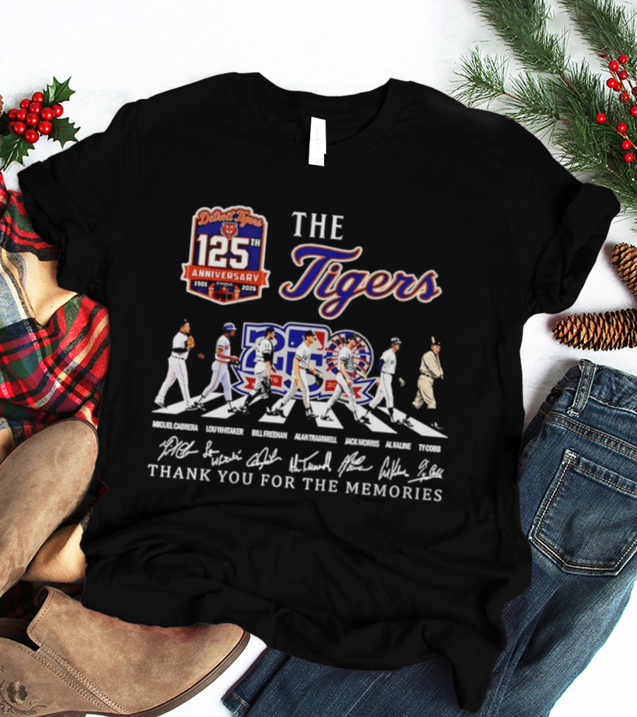 Detroit Tigers 125th Anniversary The Tigers 2026 MLB Season Thank You For The Memories T-Shirt