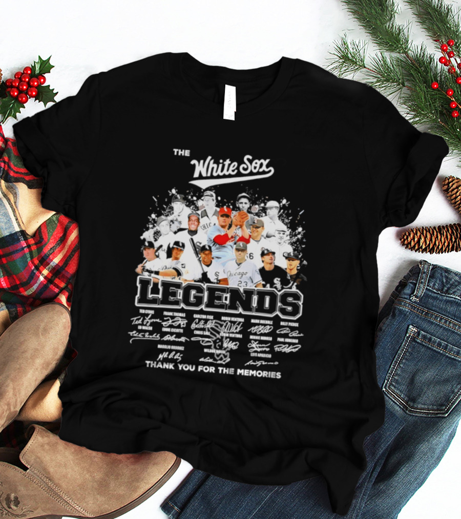 The White Sox Legends Thank You For The Memories Team Signatures T-Shirt