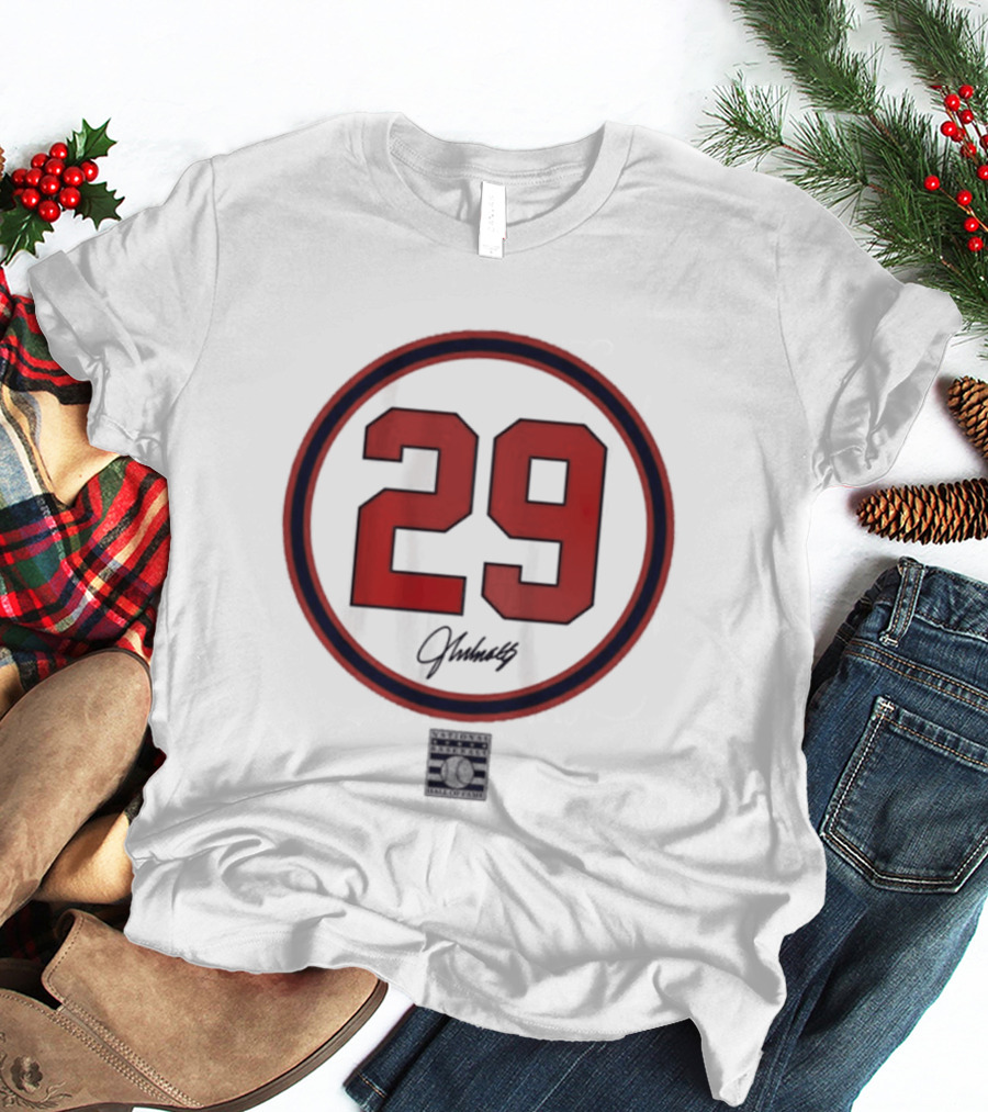 John Smoltz 29 Signature Red Circle T-Shirt