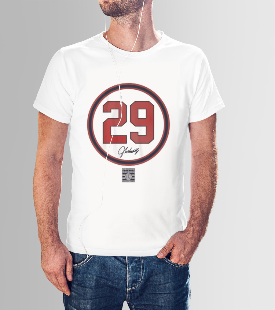 John Smoltz 29 Signature Red Circle T-Shirt