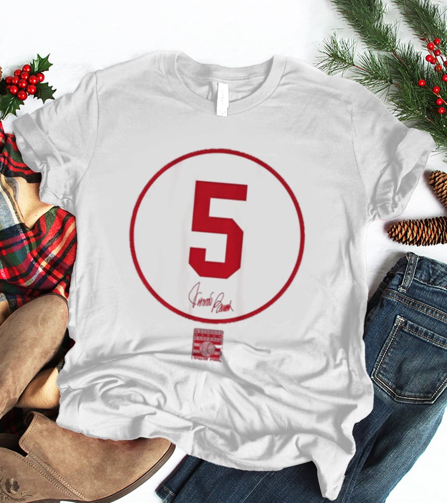 Johnny Bench Number 5 Signature Vintage Baseball T-Shirt