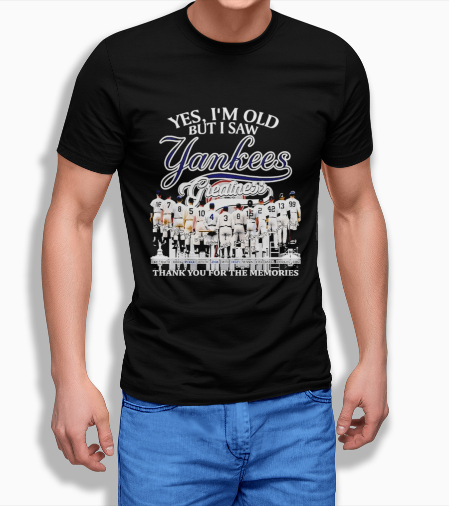 Yes I'm Old But I Saw Yankees Thank You For The Memories Signatures T-Shirt