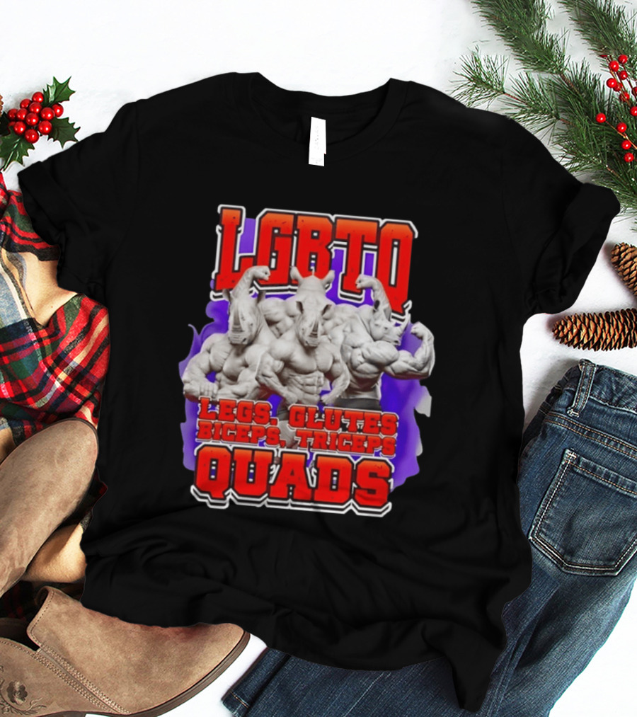 LGBTQ Rhino Legs Glutes Biceps Triceps Quads Fitness Bodybuilding T-Shirt