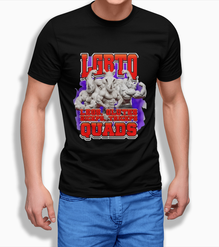 LGBTQ Rhino Legs Glutes Biceps Triceps Quads Fitness Bodybuilding T-Shirt