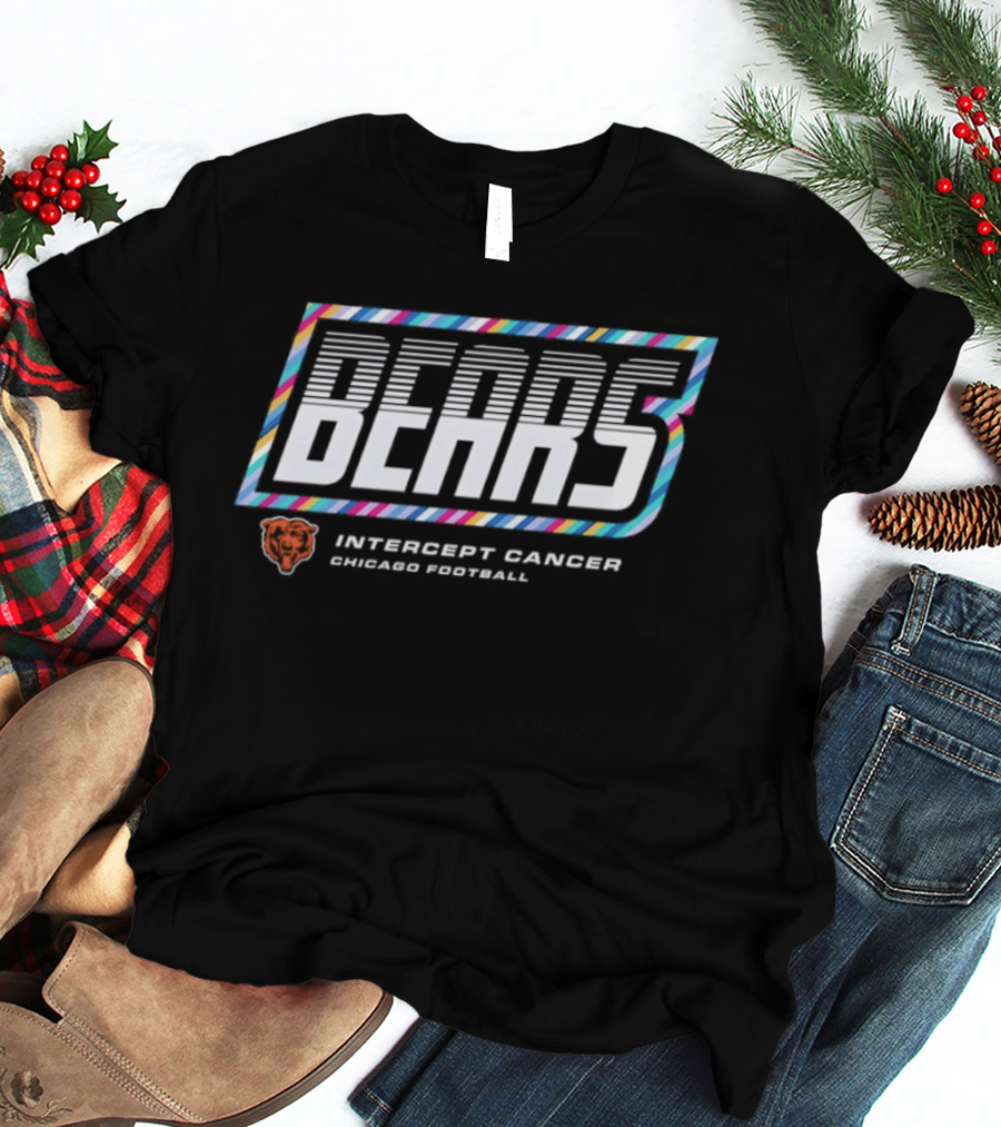 Chicago Bears Intercept Cancer 2026 Crucial Catch NFL Football T-Shirt