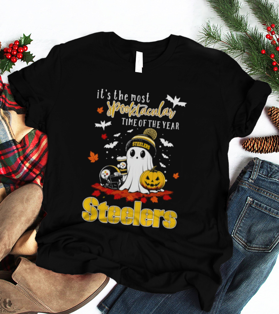 Pittsburgh Steelers Halloween 2026 Spooktacular Time Ghost Pumpkin Football T-Shirt