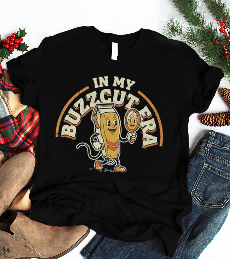 In My Buzzcut Era Vintage Clippers Cartoon T-Shirt