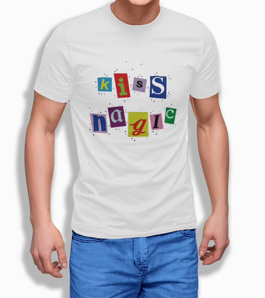 Maisie Williams Kiss Magic Typography Collage T-Shirt