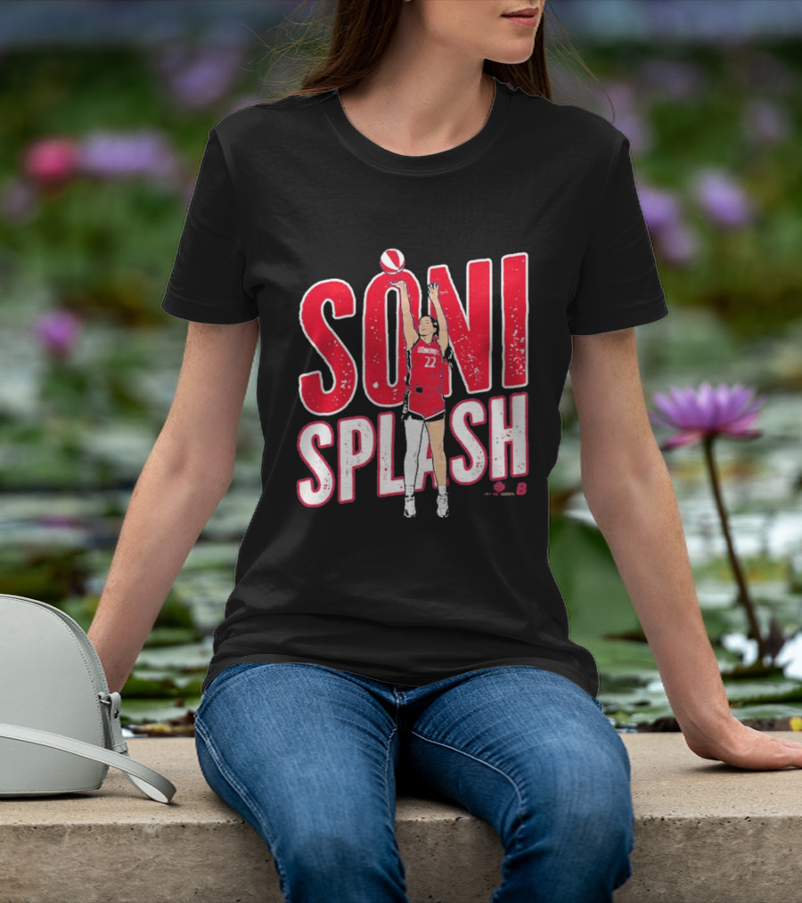 Soni Splash Basketball Player Red Uniform Number 22 T-Shirt
