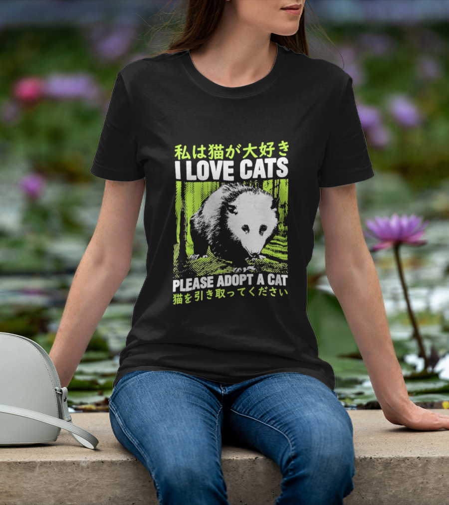 I Love Cats Please Adopt A Cat T-Shirt