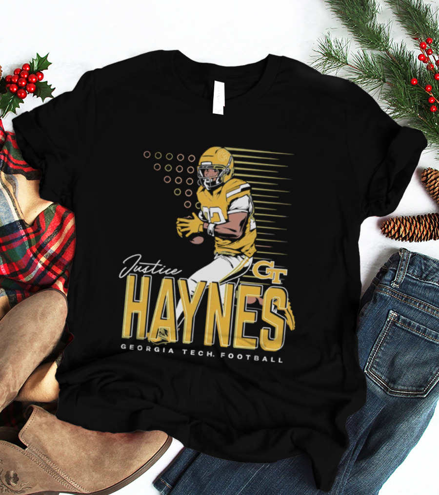 Justice Haynes Georgia Tech Yellow Jackets Football GT T-Shirt