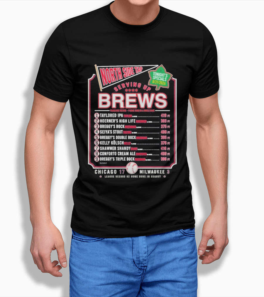 North Side Tap Serving Brews Tonight's Specials Taylored IPA Hoerner's High Life Breggy's Bock T-Shirt