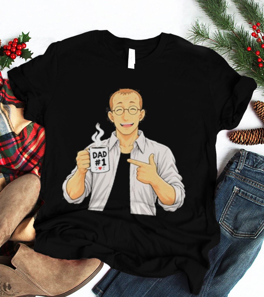 Shou Tucker Dad #1 Anime Character Holding A Cup T-Shirt