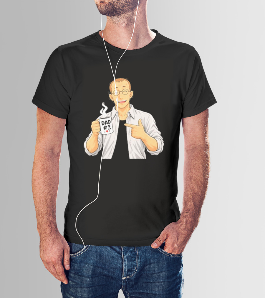 Shou Tucker Dad #1 Anime Character Holding A Cup T-Shirt