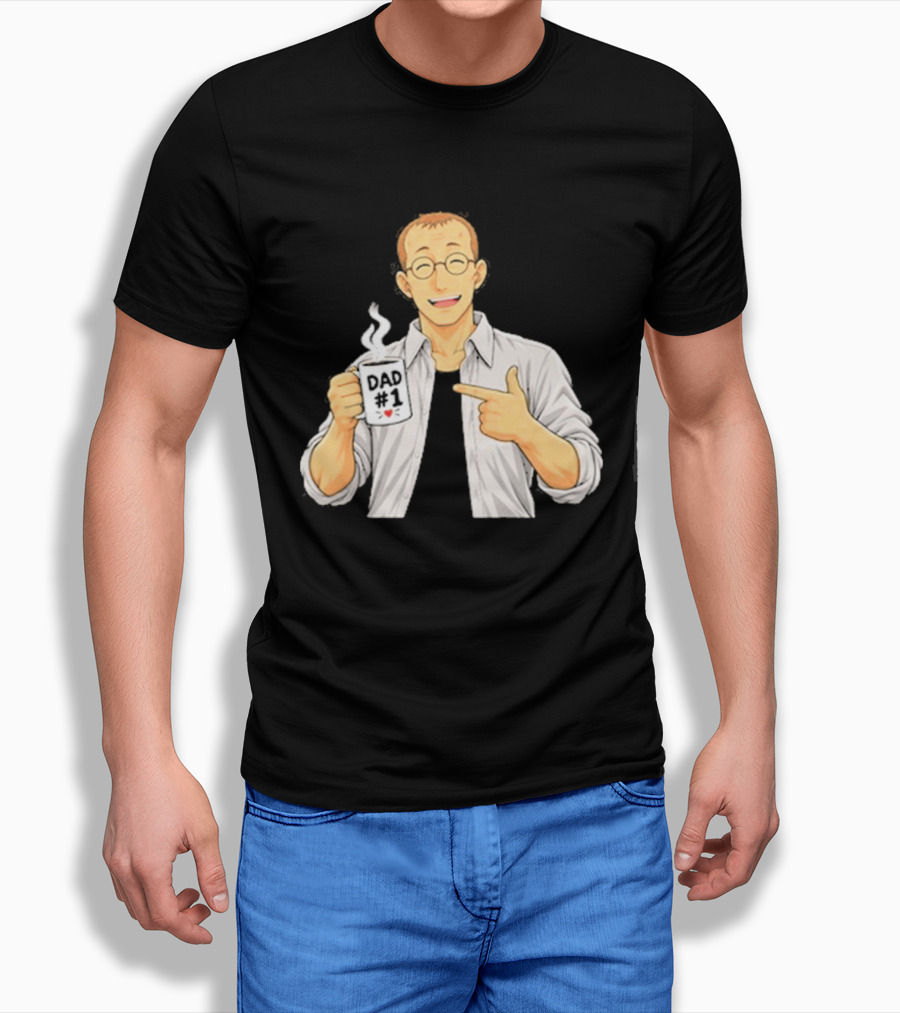 Shou Tucker Dad #1 Anime Character Holding A Cup T-Shirt