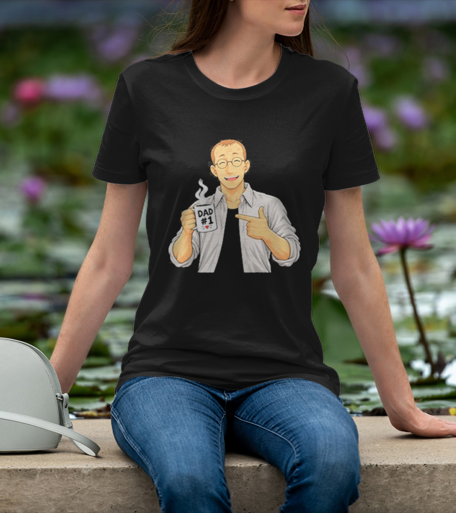 Shou Tucker Dad #1 Anime Character Holding A Cup T-Shirt