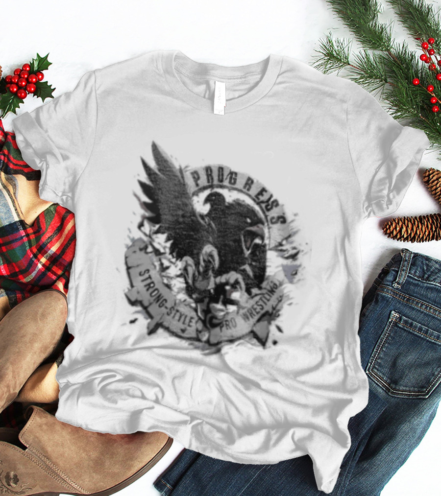 Progress Wrestling Eagle Strong Style Pro Wrestler T-Shirt