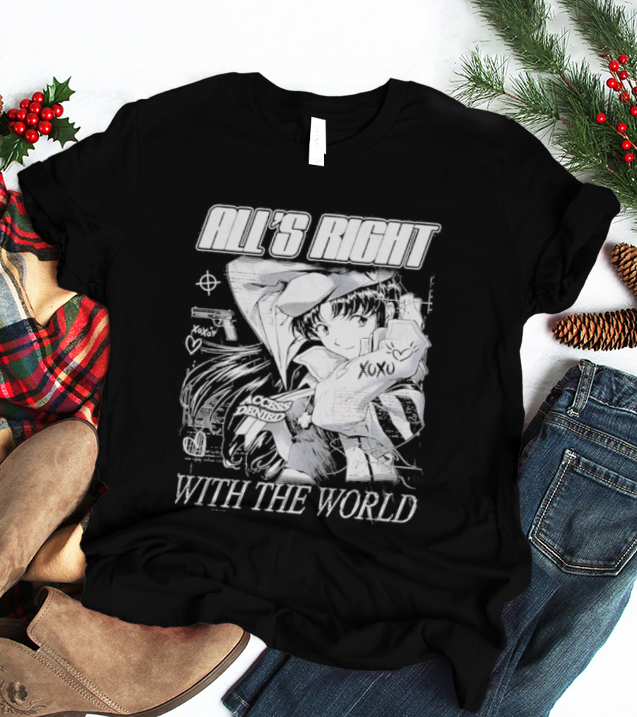 All's Right With The World Misato Katsuragi 90s Anime T-Shirt
