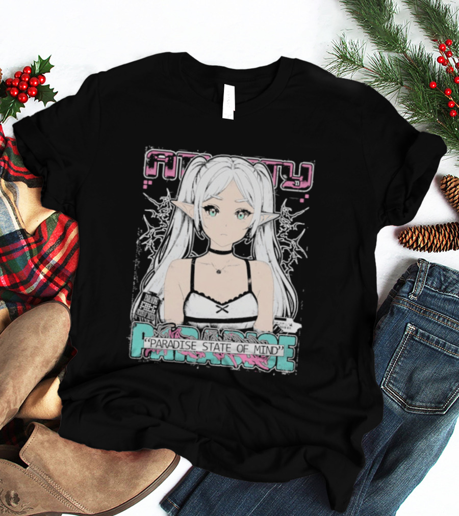 Best Frieren Paradise State Of Mind Anime Aesthetic Elf Girl T-Shirt