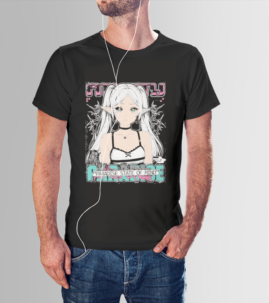 Best Frieren Paradise State Of Mind Anime Aesthetic Elf Girl T-Shirt