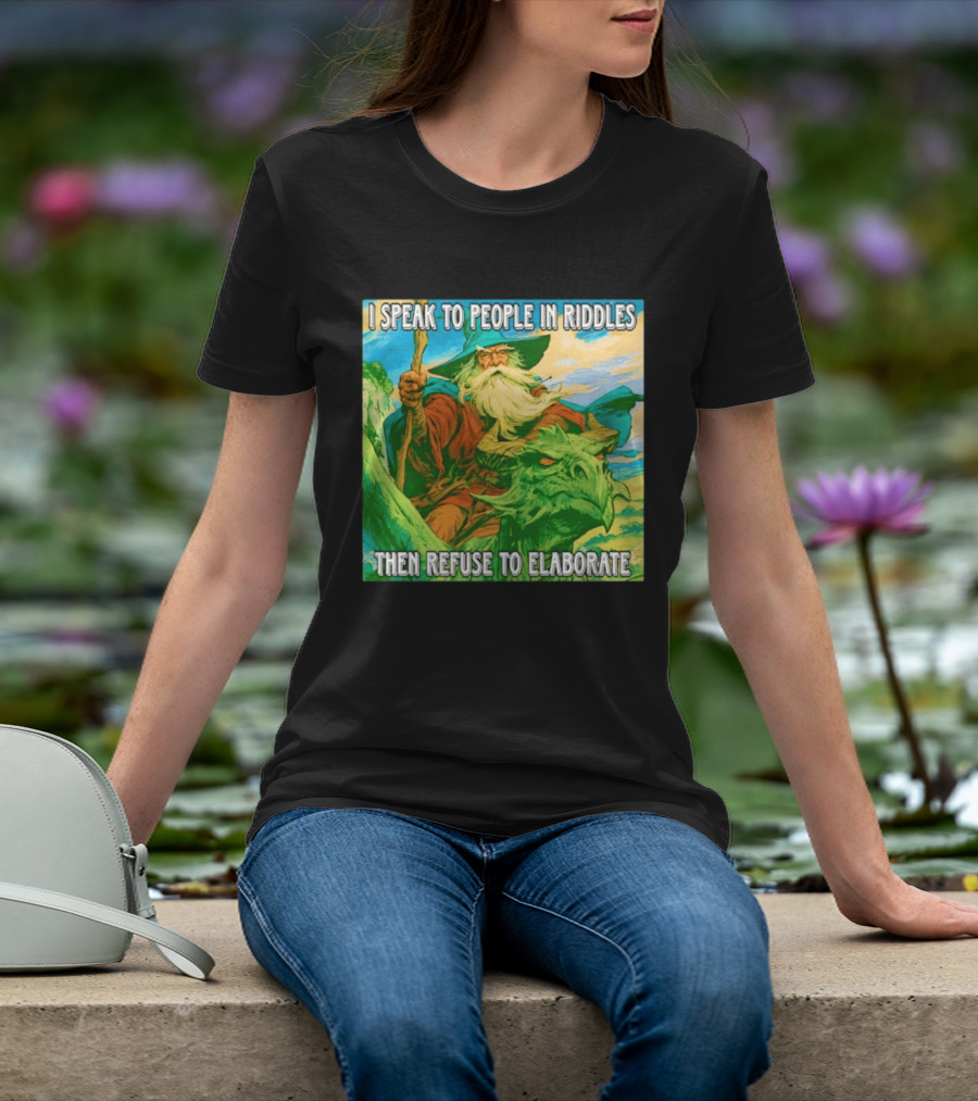Nice Wizard I Speak To People In Riddles Then Refuse To Elaborate Fantasy T-Shirt