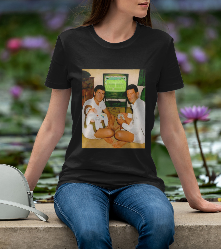 Novak Djokovic Carlos Alcaraz Gaming Showdown T-Shirt