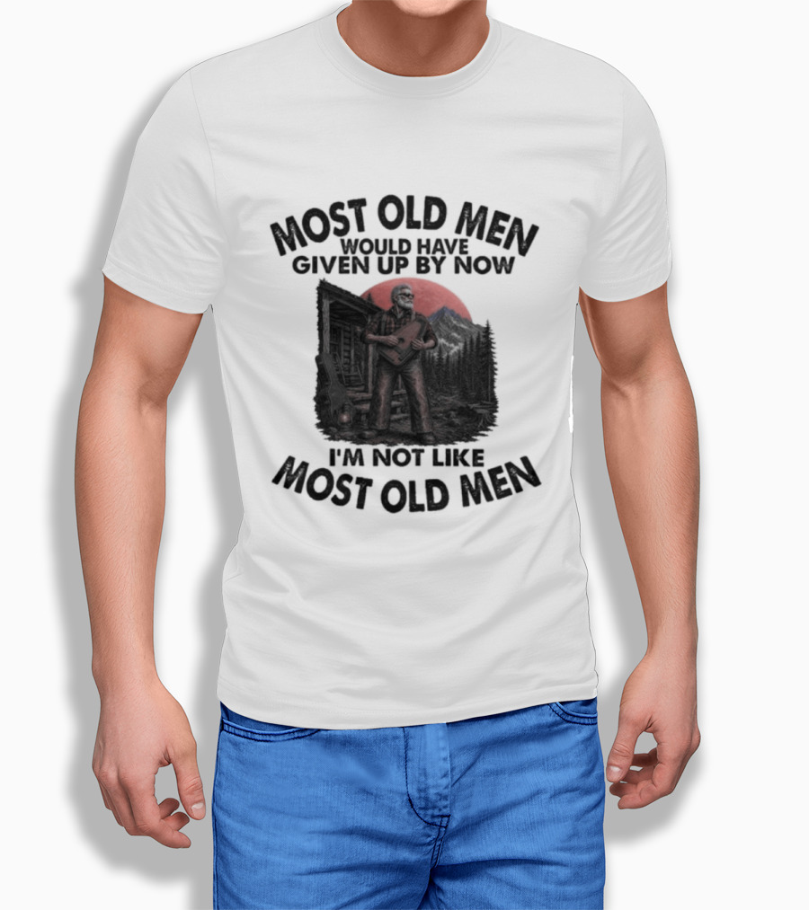Most Old Men Would Have Given Up By Now Autoharp I'm Not Like Most Old Men T-Shirt