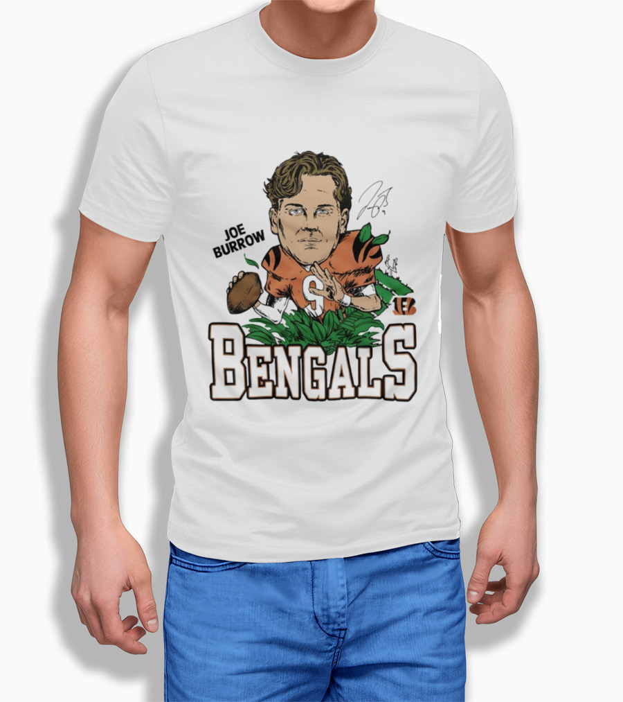 Joe Burrow Bengals Football Caricature Cincinnati T-Shirt