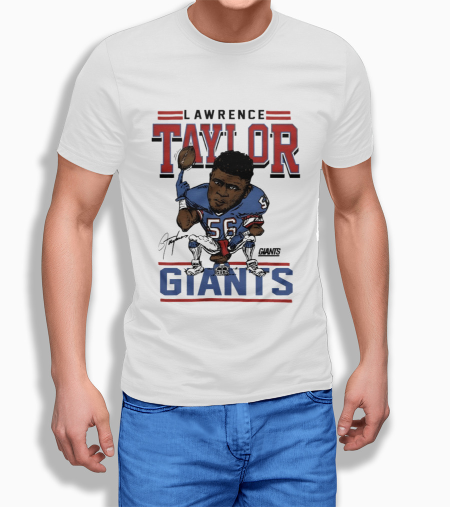 Lawrence Taylor Giants Football Caricature Number 56 T-Shirt