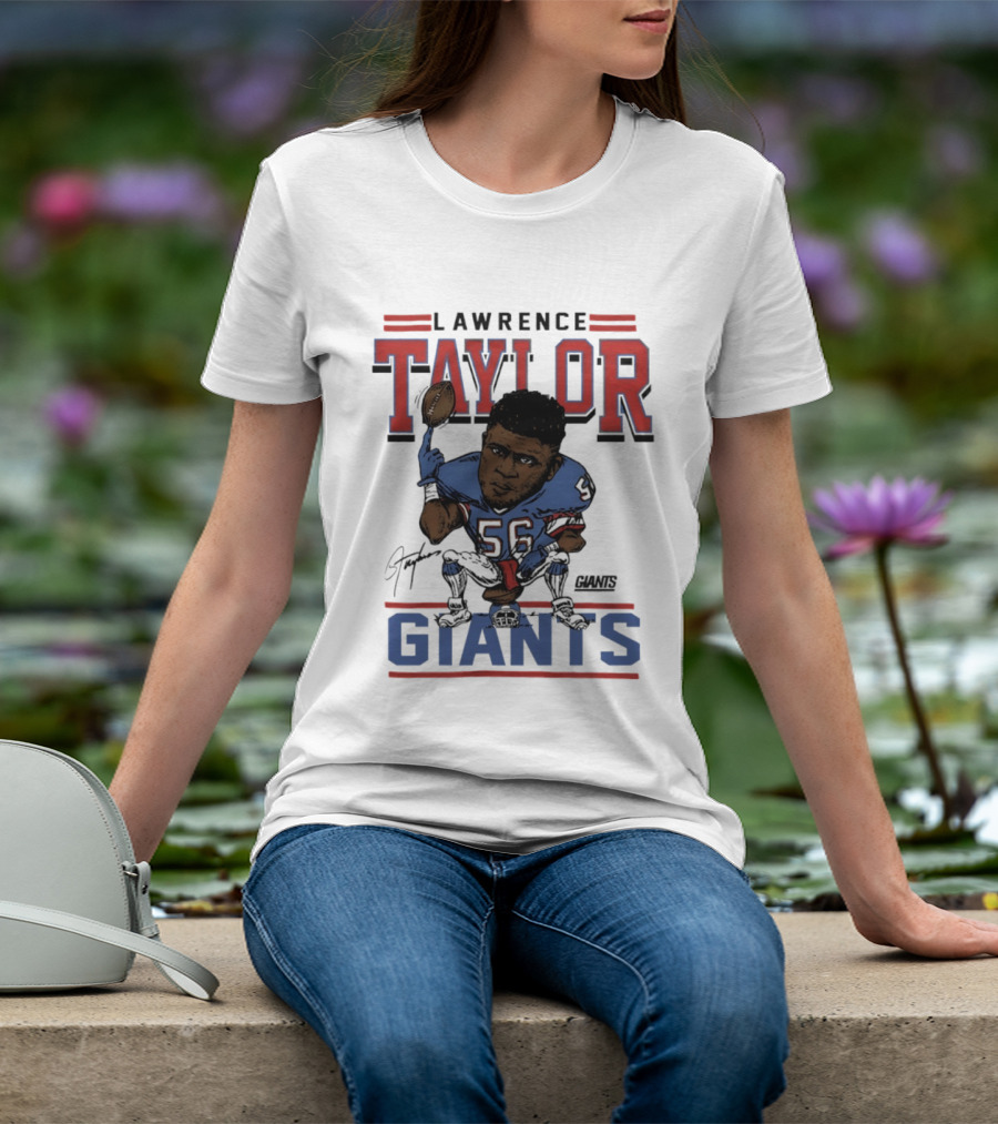 Lawrence Taylor Giants Football Caricature Number 56 T-Shirt