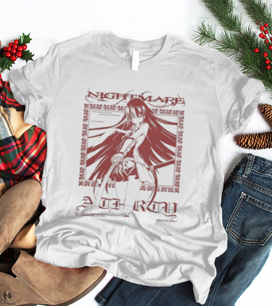 Nightmare Athrty Anime Girl Sword Art Magic Mics Time Warp Famco Brands T-Shirt