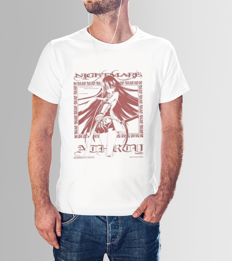 Nightmare Athrty Anime Girl Sword Art Magic Mics Time Warp Famco Brands T-Shirt