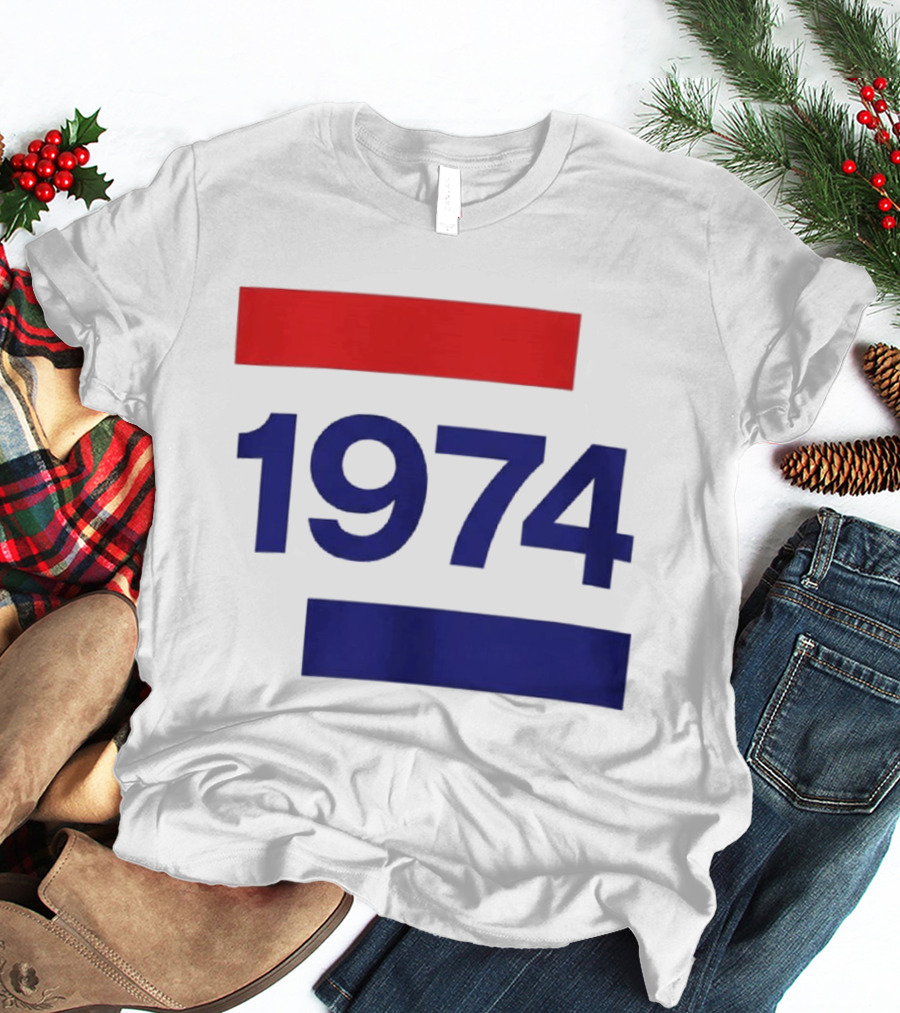 Chris Martin 1974 Vintage Blue And Red Stripes T-Shirt