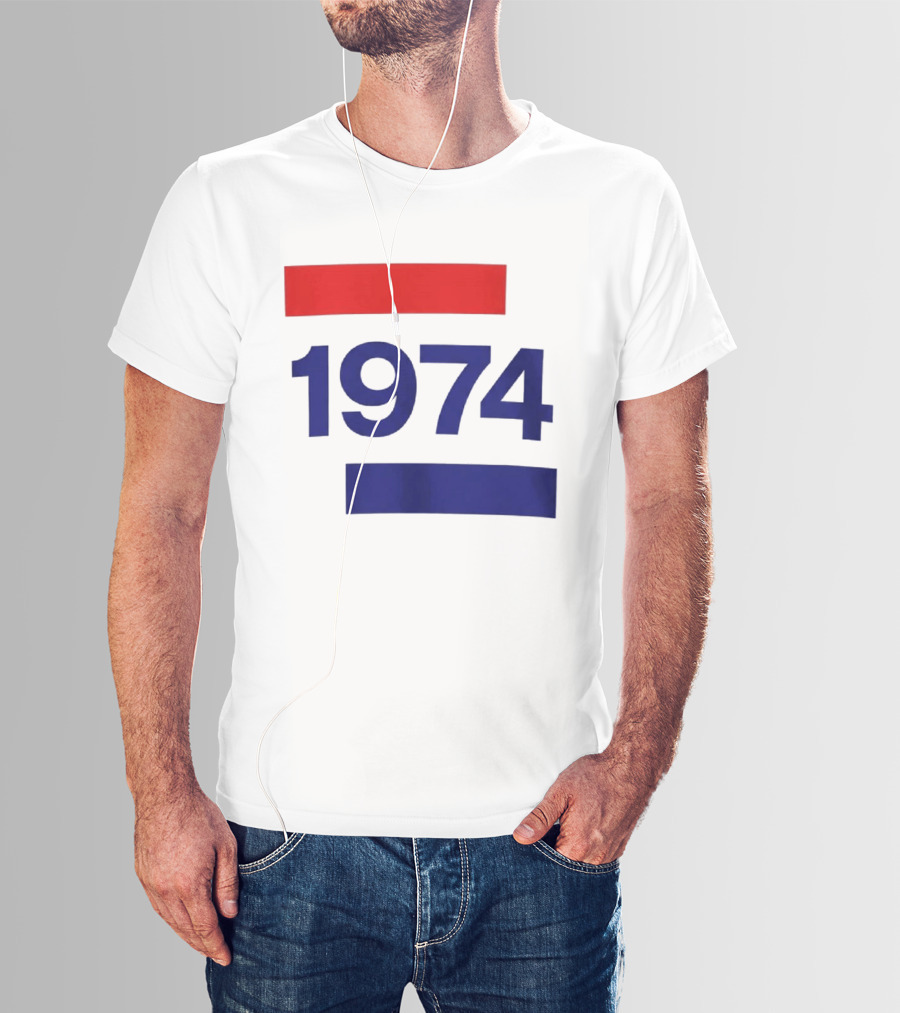 Chris Martin 1974 Vintage Blue And Red Stripes T-Shirt