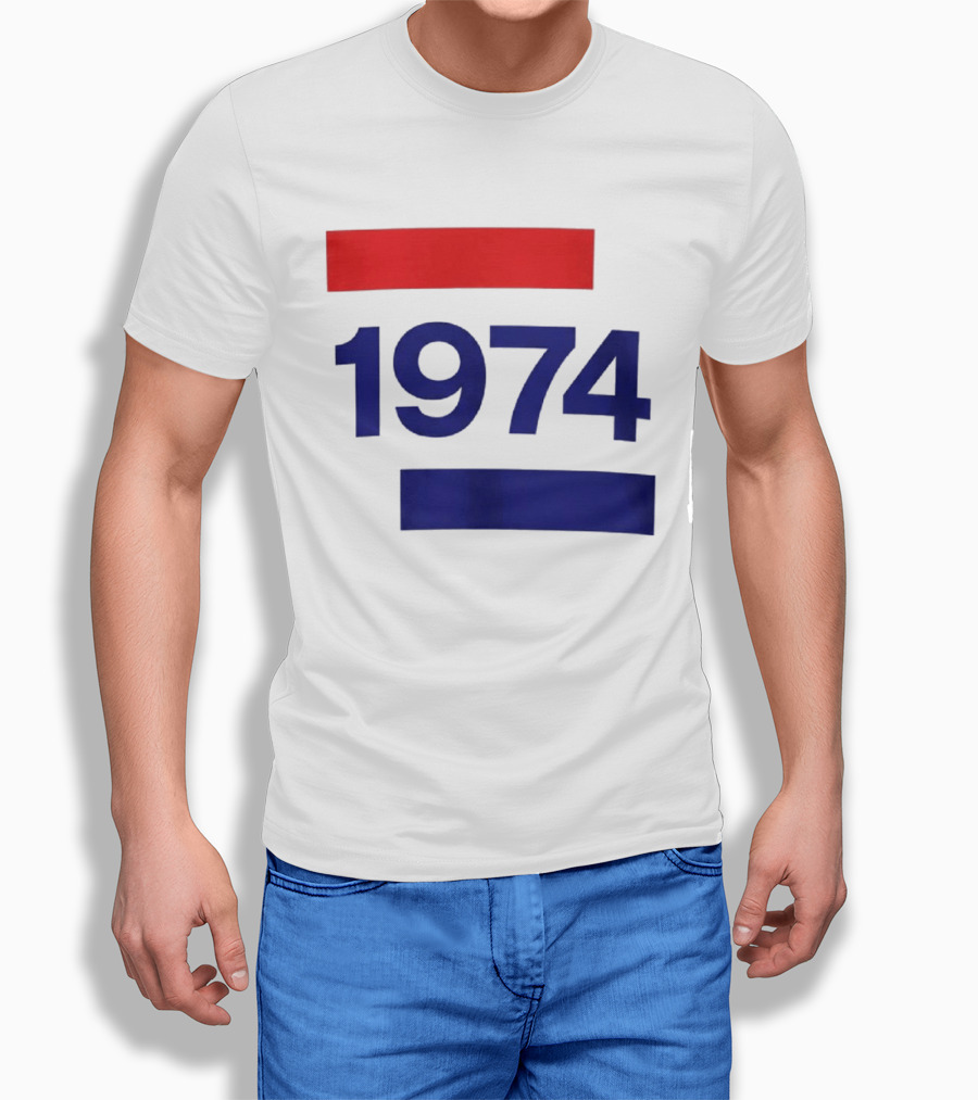 Chris Martin 1974 Vintage Blue And Red Stripes T-Shirt