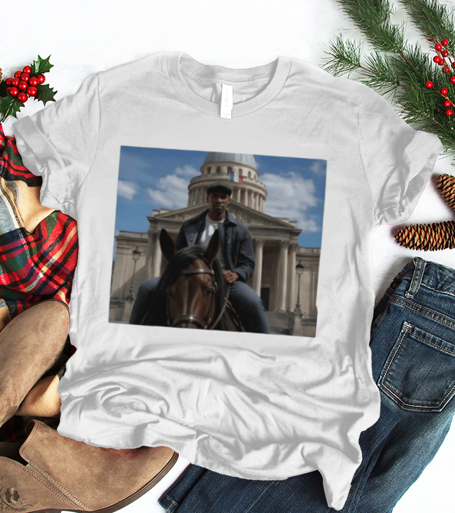 Dolly Parton Lupin Part 4 Assane Diop Horse Riding Pantheon Paris Netflix Series T-Shirt