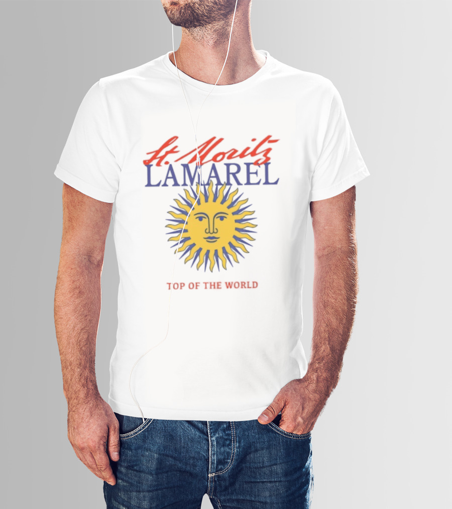 St Moritz Lamarel Sunburst Top Of The World Ski Resort T-Shirt