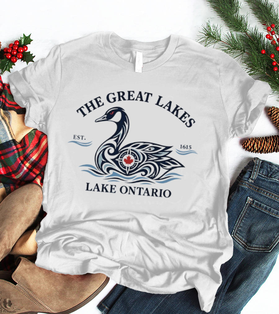 The Great Lakes Canada Goose Lake Ontario Est 1615 T-Shirt