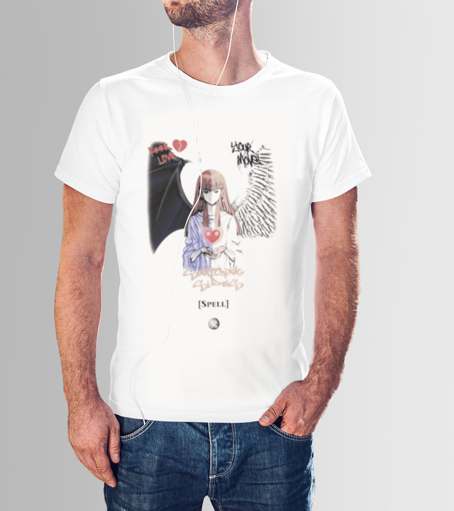 Yu Gi Oh Fuck Love Your Move Switching Sides Spell Dark Angel Heart T-Shirt