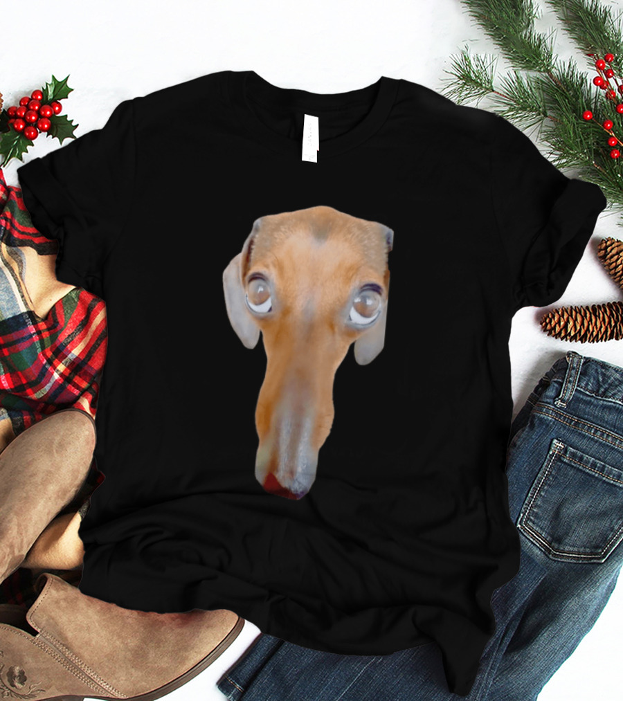 Big Ol Weiner Dog Dachshund Puppy Face Funny Novelty T-Shirt