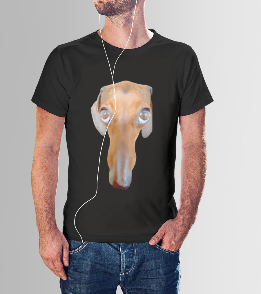 Big Ol Weiner Dog Dachshund Puppy Face Funny Novelty T-Shirt